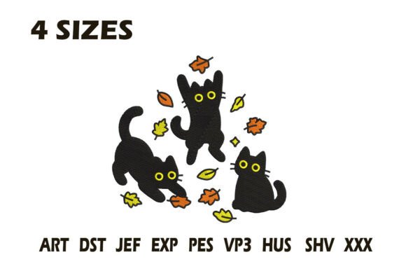 Review: Black Cats Autumn Embroidery for Holiday Sales