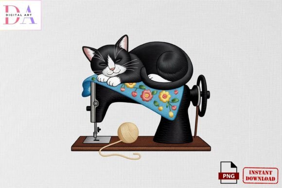 Review: Embroidery Cat Sewing Machine PNG for Gifts