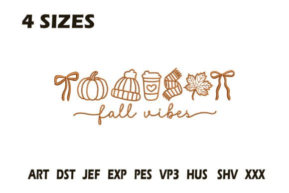 Review: Fall Vibes Outline Embroidery Design