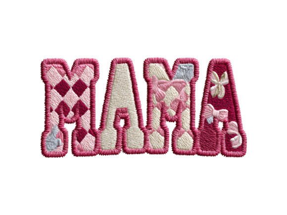 Review: Faux Embroidery MAMA Patch PNG for Crafters