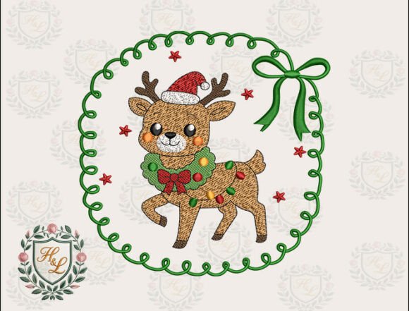 Review: Frame Reindeer Lights Embroidery Files