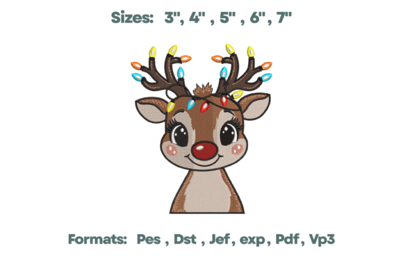 Review: Reindeer Christmas Lights Embroidery for Gifts