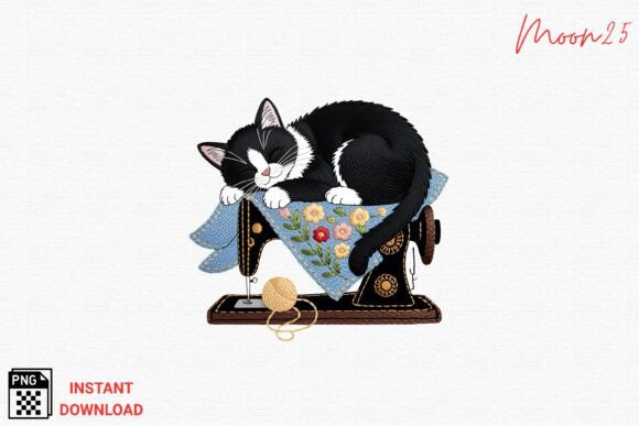 Reviewing Cat Sewing Machine Embroidery Art PNG