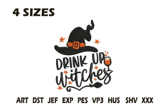 Reviewing Drink Up Witches Halloween Embroidery