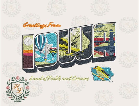 Reviewing Greetings from Iowa Embroidery Files