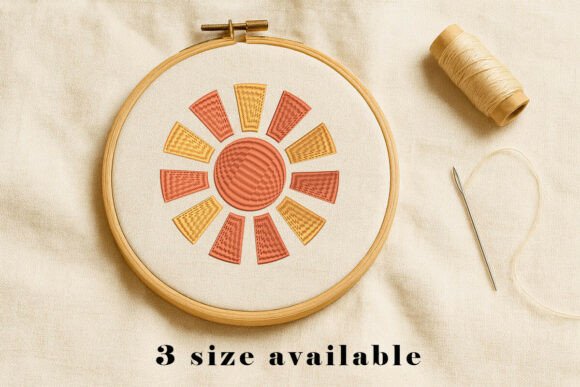 Reviewing the Retro Sunburst Embroidery Design for Real Projects
