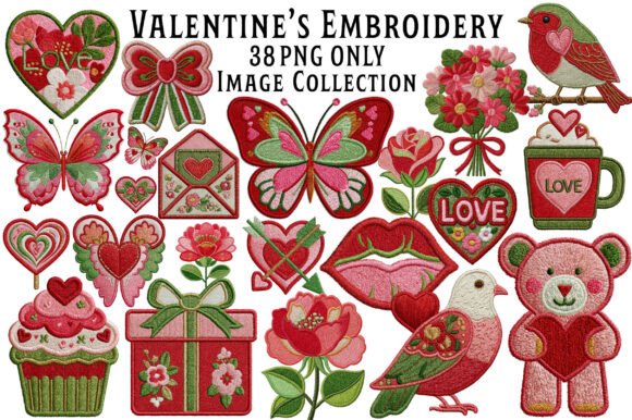 Reviewing the Valentine’s Embroidery Clipart Bundle